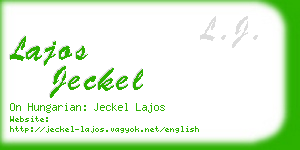 lajos jeckel business card